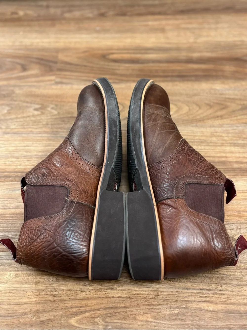 Twisted X Chelsea Ranch Boots Brown Leather Vibram Sole Men’s 11M